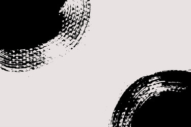 abstract brush background round shapes in corners vector image