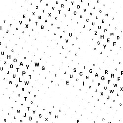 abstract halftone texture with letters vector image