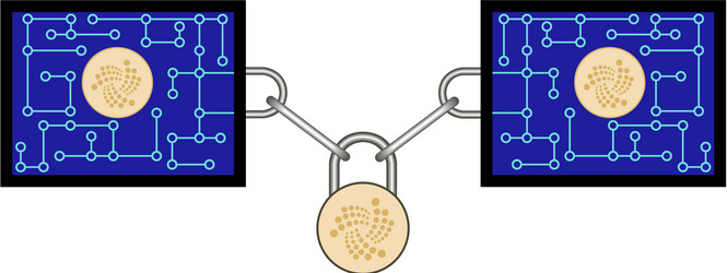 block chain technology of iota with secure lock vector