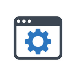 browser settings icon vector image