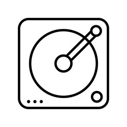 Cd player summer party related line icon vector