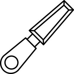 chisel line icon design vector image