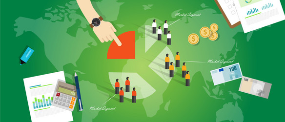 customer segmentation segment business concept vector image