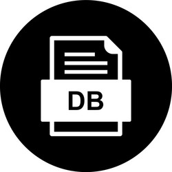 Db file document icon vector