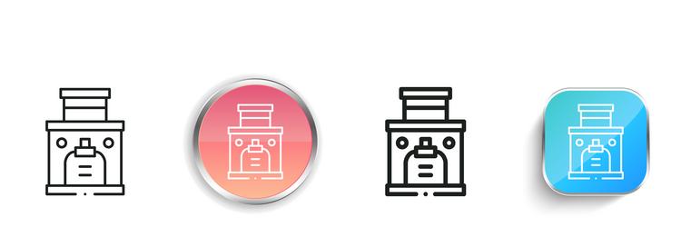 grinder icon thin linear regular and button style vector image