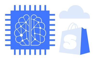 integration of ai and cloud computing in e vector image