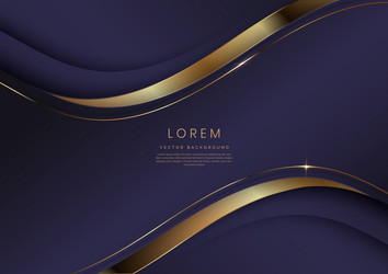 Luxury concept template 3d purple curve shape vector