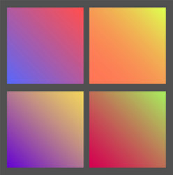 Set of gradient futuristic square design vector