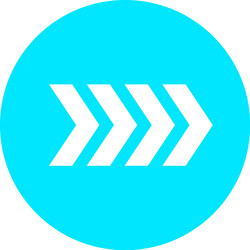 white triple arrow pointing right symbolizing vector image