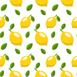 Lemon pattern on a transparent background vector