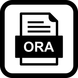 ora file document icon vector image