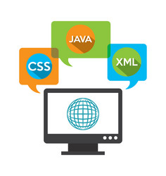 programming language vector image