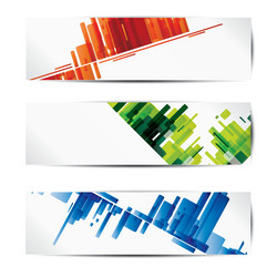 set of abstract colorful web headers and cards vector image