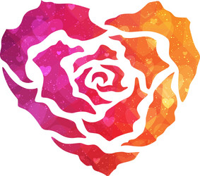 decorative heart with abstract texture vector image