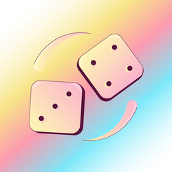 dropping dices with three and four numbers vector image
