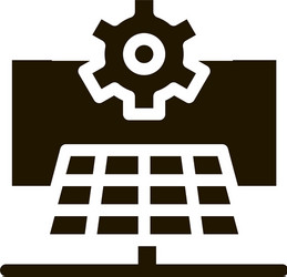 general solar setup icon glyph vector