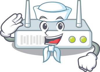 Sailor router in the a character shape vector