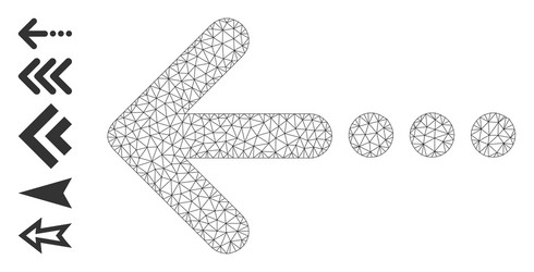 web network send left icon with simple pictograms vector image