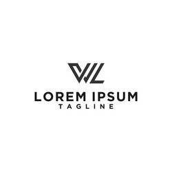 Lw wl monogram logo design Royalty Free Vector Image