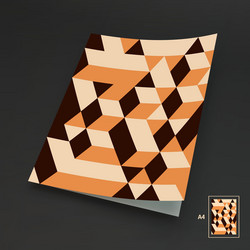 a4 business blank 3d blocks structure background vector image