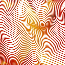 Abstract curve lines background orange modern vector