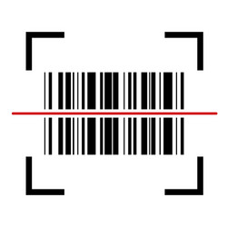 Barcode icon bar code for web app ui design vector