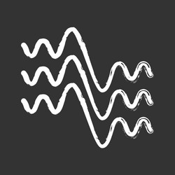 flowing wavy lines chalk icon fluid parallel vector