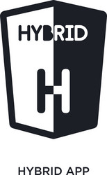 hybrid app isolated icon simple element from vector image