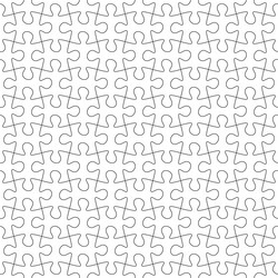Puzzle seamless pattern outlines joined blank vector