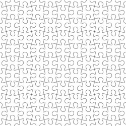 puzzle seamless pattern outlines joined blank vector