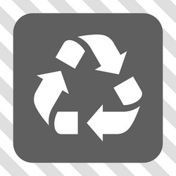recycle rounded square button vector image