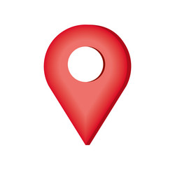 red pin pointer location vector image