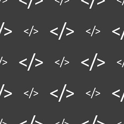code sign icon programming language symbol vector image