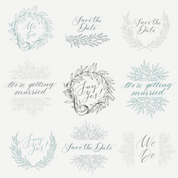 Collection of hand drawn design elements vector