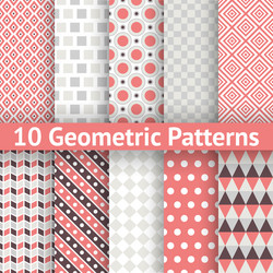 Geometric Pattern Tile Set vector image