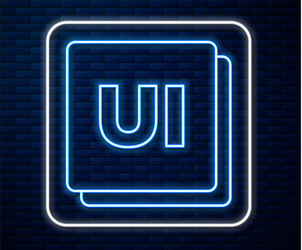 glowing neon line ui or ux design icon isolated vector image