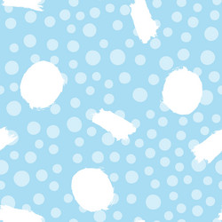 seamless pattern with circles and brush strokes vector image