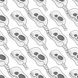 Skull bone seamless pattern textile print repeat vector