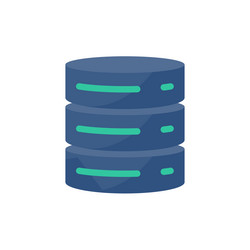 a database for storing large data in the cloud vector image