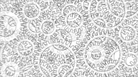 Background consisting of gears blueprint style vector