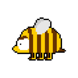 bee pixel art 8 bit pixelated honeybee 8bit vector image
