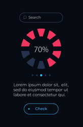 circle chart of progress ui element template vector image