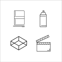 design and studio simple linear icon setsimple vector image