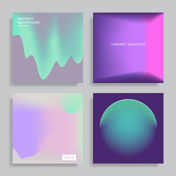 design templates with vibrant gradient shapes vector image