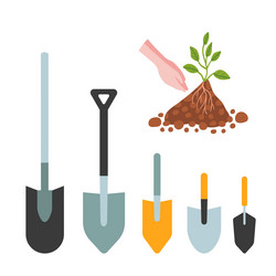 Gardening tools set vector