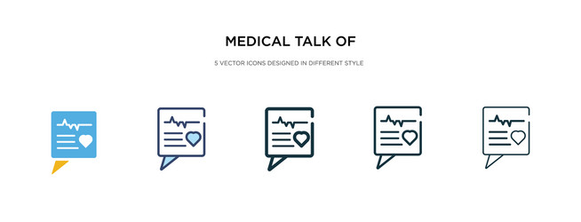 medical talk rectangular icon in different vector image