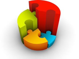 Puzzle Chart Graph vector image
