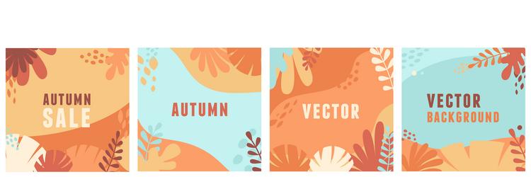 set of abstract backgrounds with copy space vector image