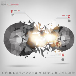 abstract polygonal geometric background with web vector image