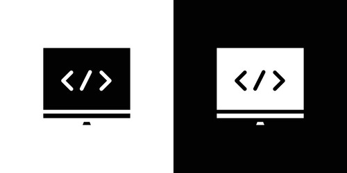 coding program icon set vector image